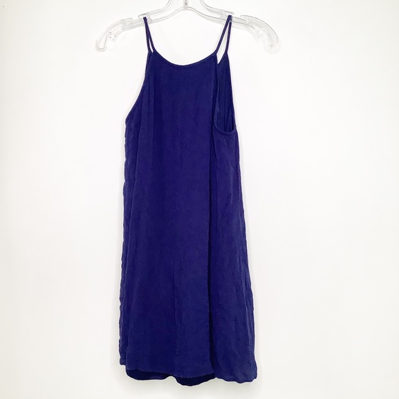 Lily Rose Blue Dress M Tank Top Tie Neck - Picture 7 of 7
